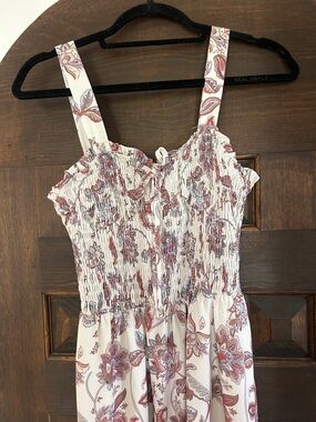 Floral Smocked midi Dress